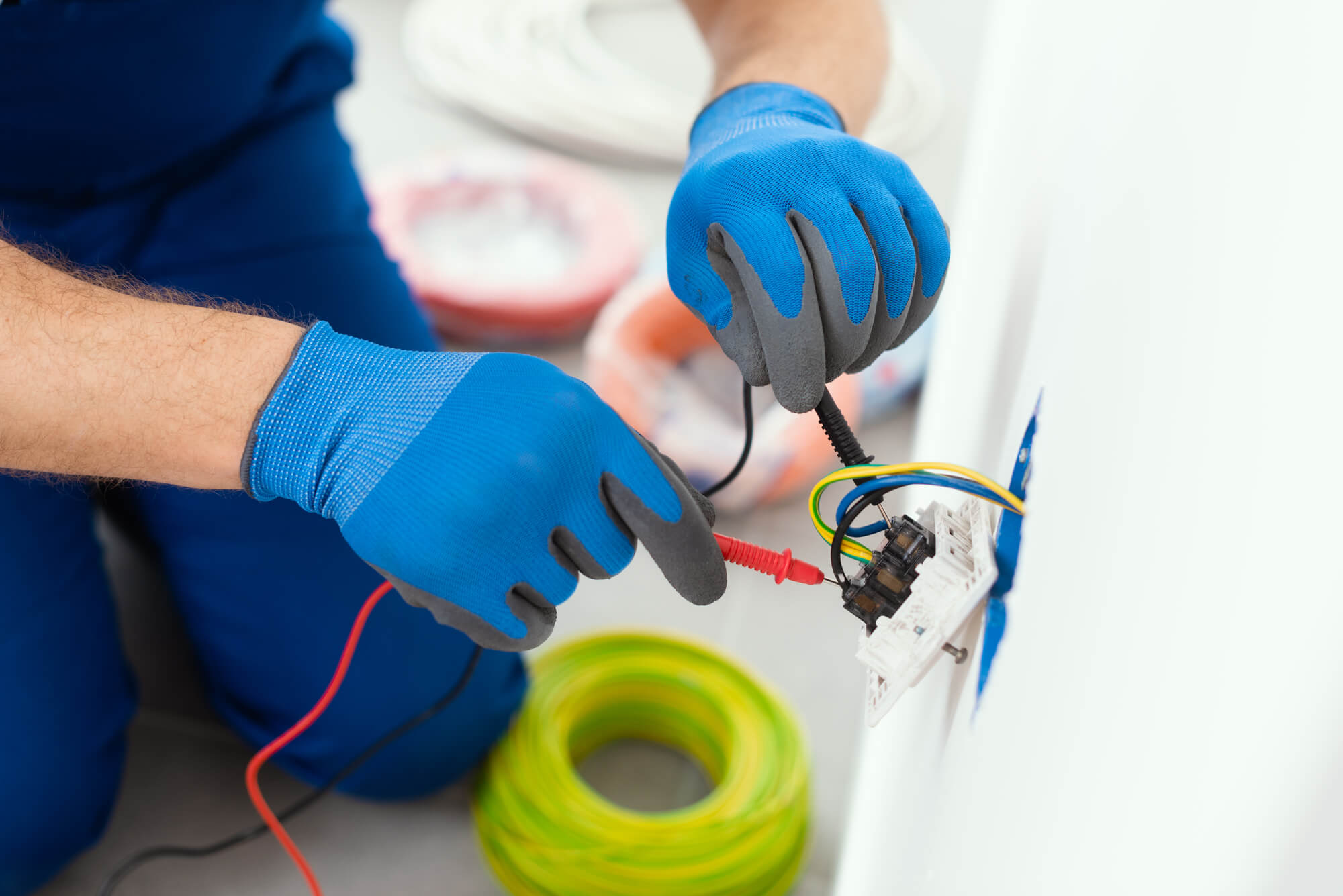 electrical worker doing electrical services